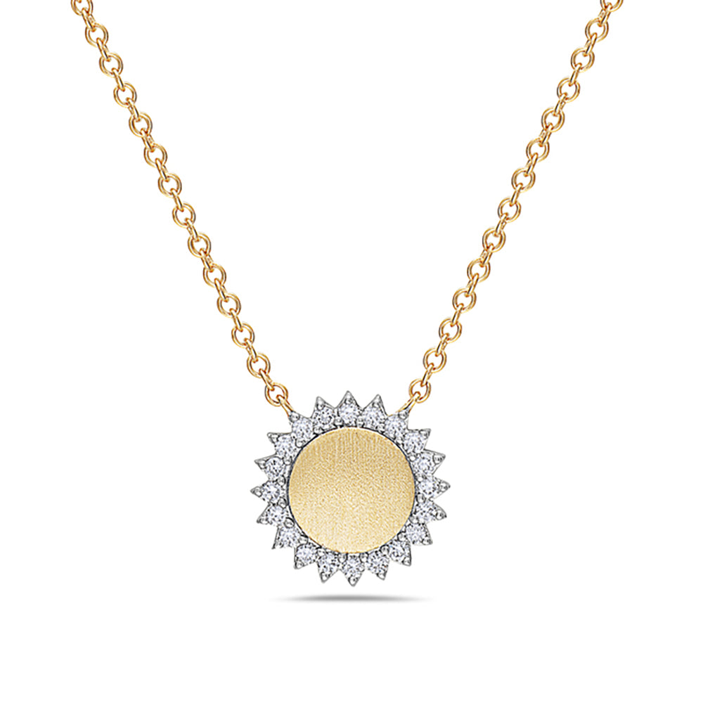 Gold & Diamond Sun Necklace