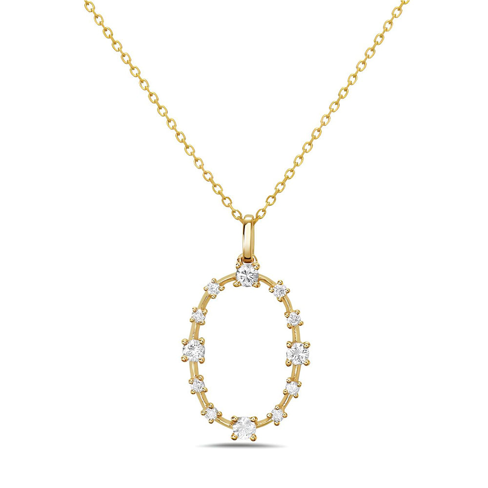 Modern Gold & Diamond Necklace