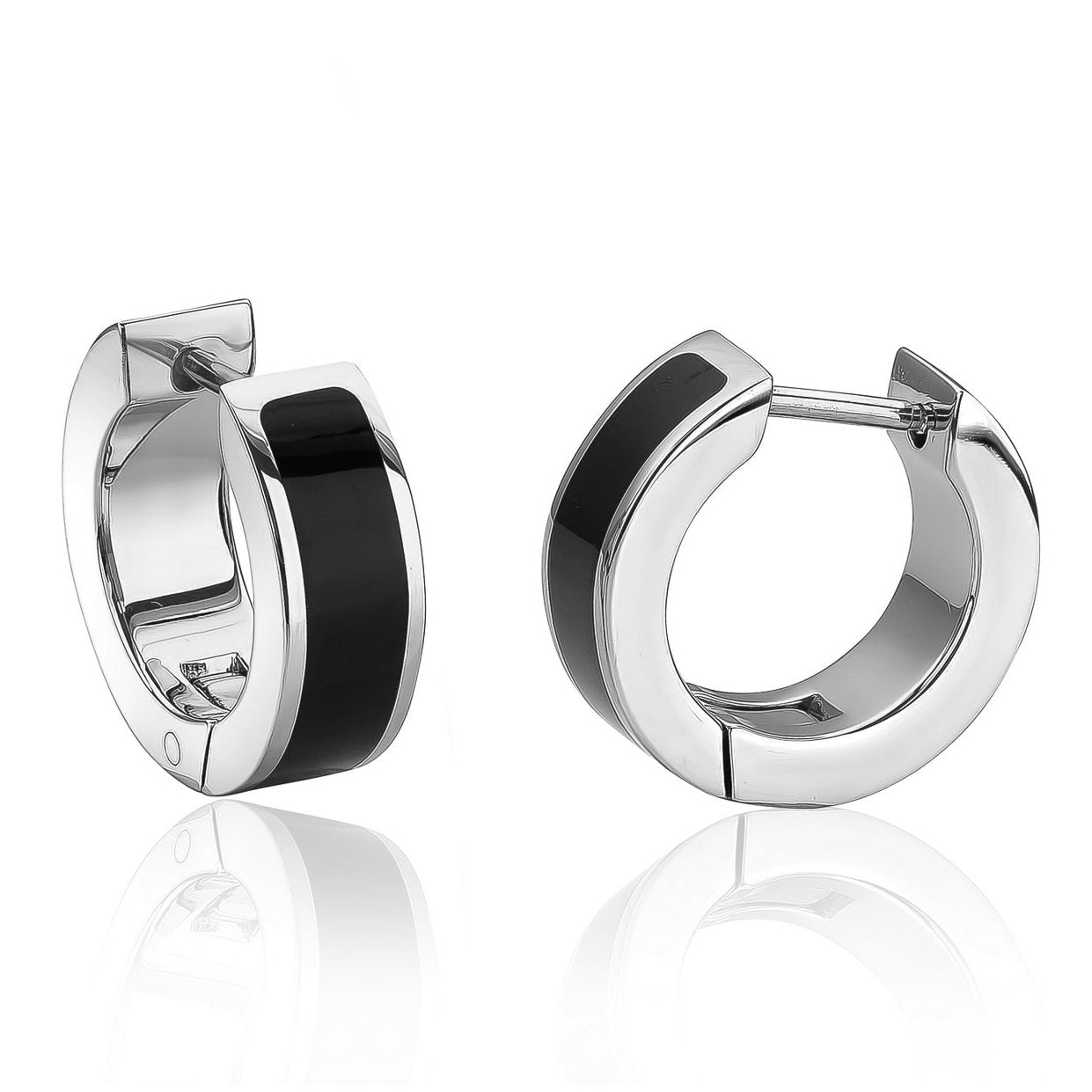 Black and Silver Earrings