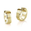 Mixed Finish Huggie Earrings