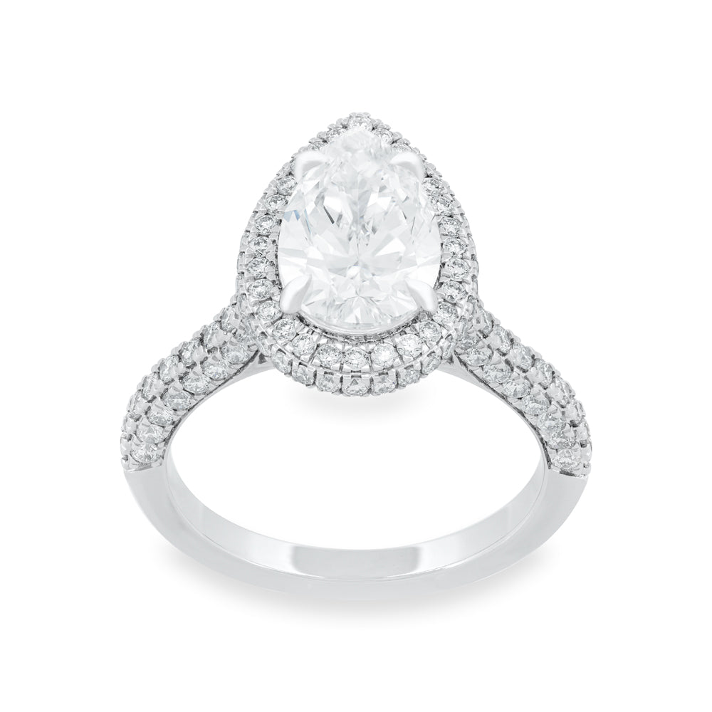 Lab-Grown Diamond Halo Engagement Ring