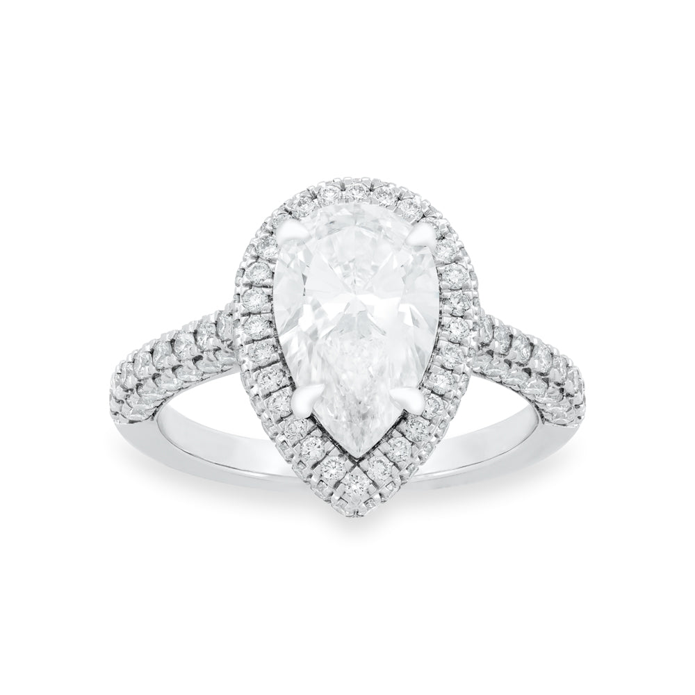 Lab-Grown Diamond Halo Engagement Ring