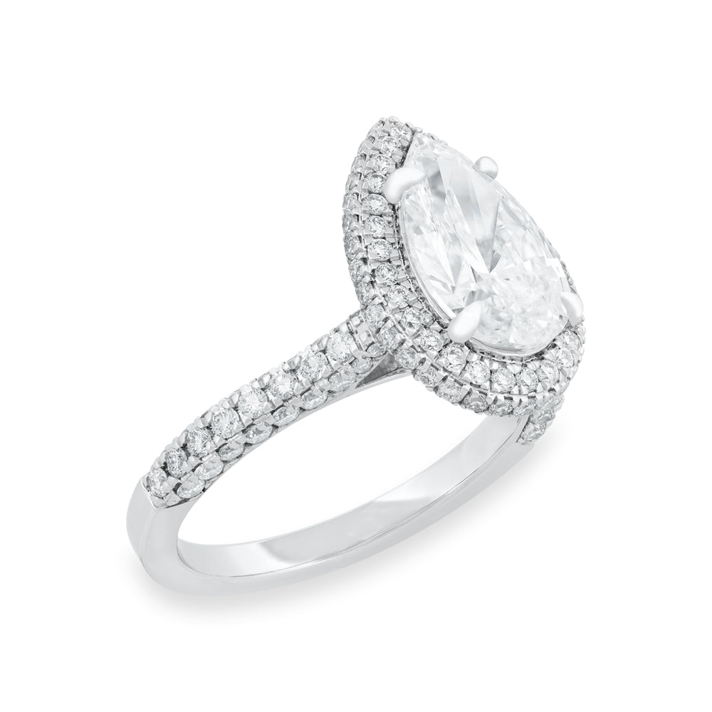 Lab-Grown Diamond Halo Engagement Ring