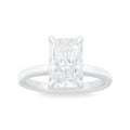 Radiant Lab-Grown Engagement Ring with Hidden Halo