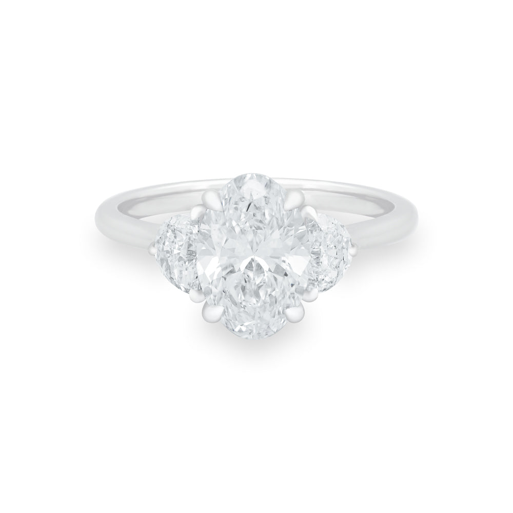 Oval & Moon Lab-Grown Diamond Ring