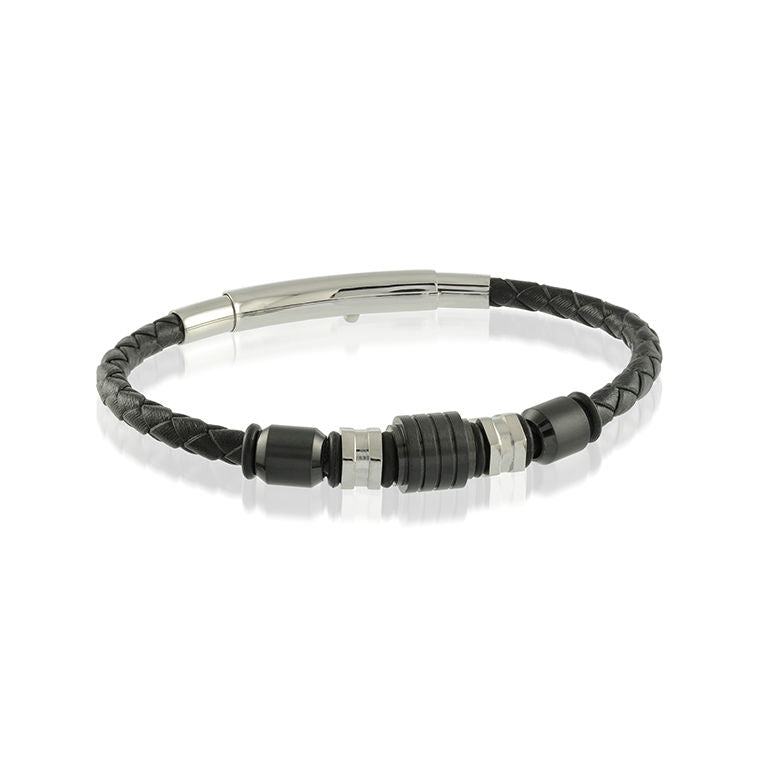 Leather and Beads Bracelet