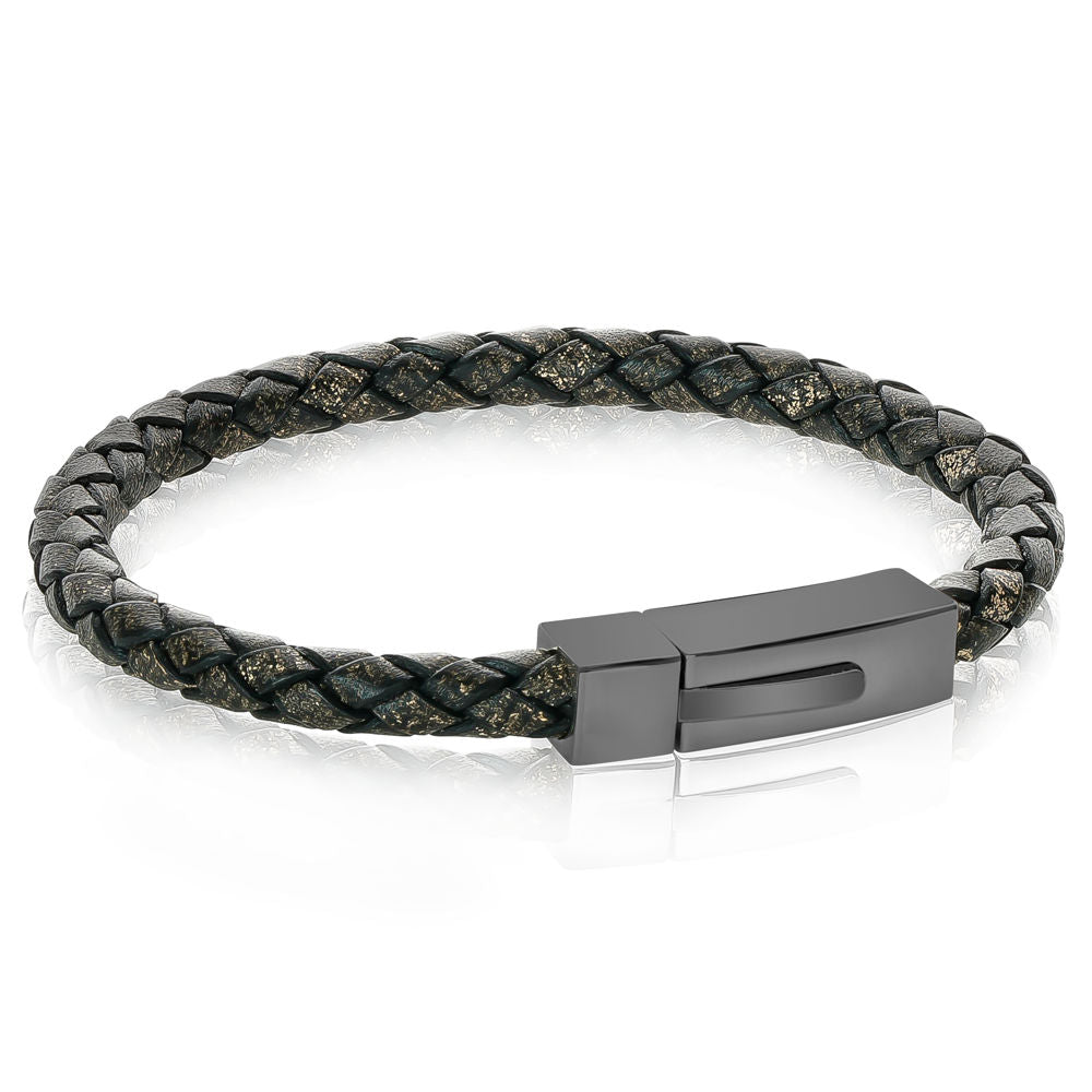 Vintage-Look Leather Bracelet