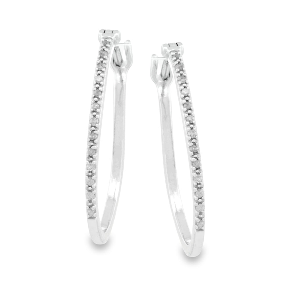 Diamond Hoop Earrings .10ctw