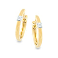 Silver & Gold Diamond Huggies