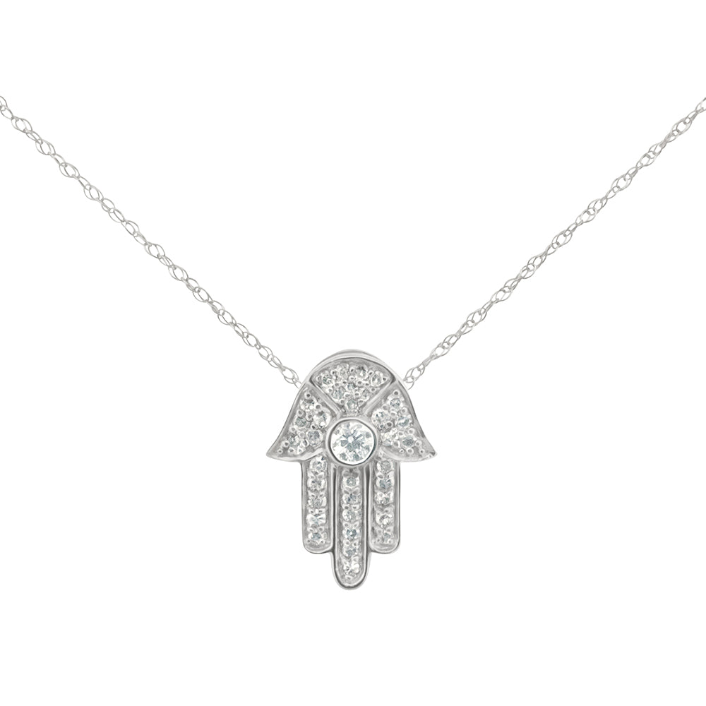 Gold & Diamond Hamsa Necklace