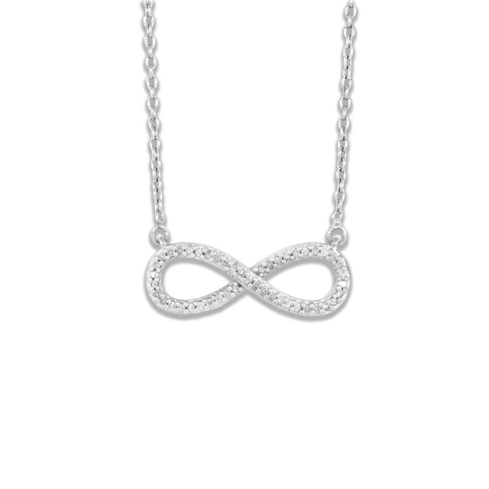 Diamond Infinity Necklace in Sterling