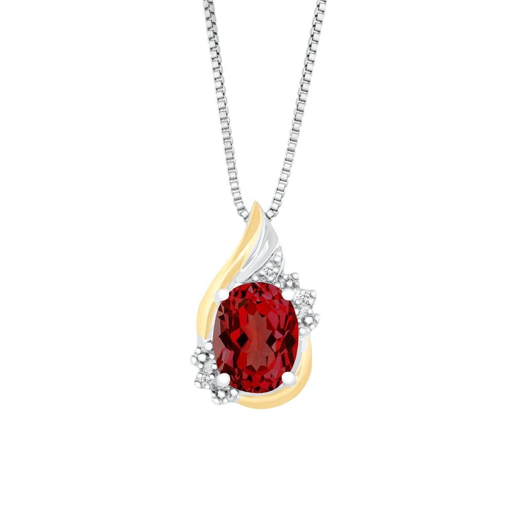 Gemstone & Diamond Necklace - Multiple Gemstones Available!