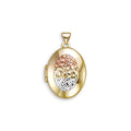 Tri-Gold Oval Locket