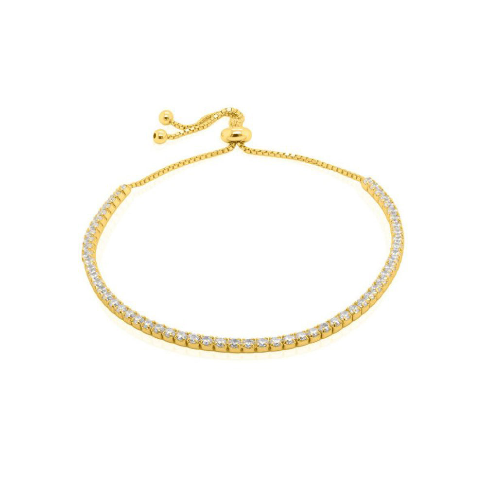 Sterling & CZ Adjustable Bracelet