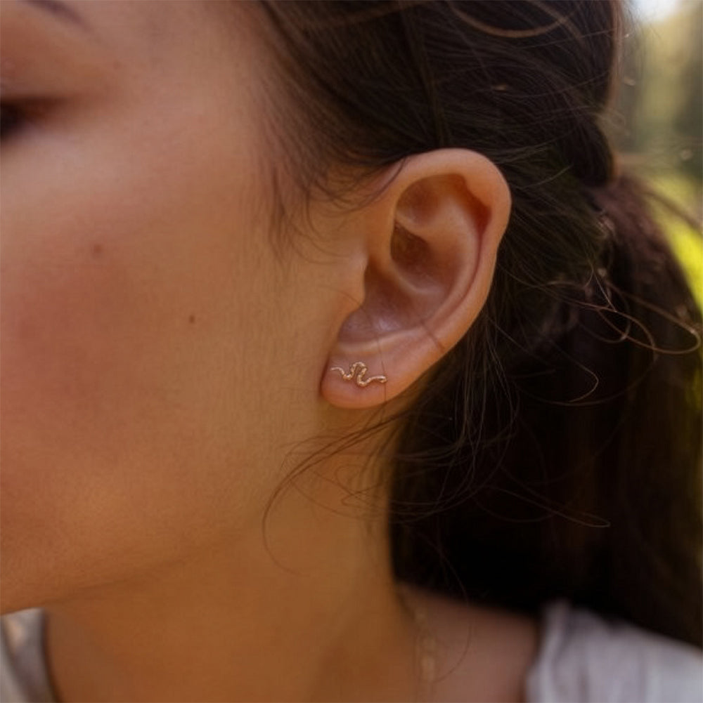 10k Gold Snake Studs