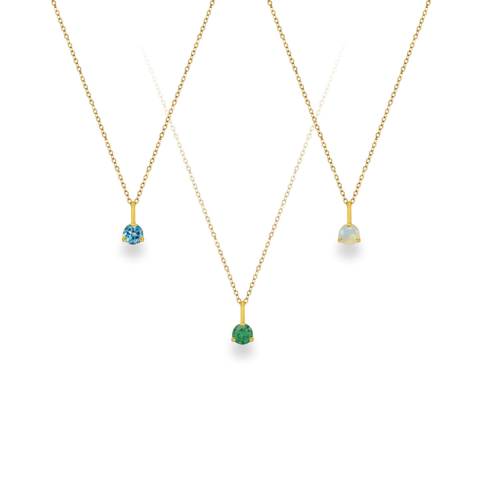 Genuine Birthstone Necklace - All Months Available!