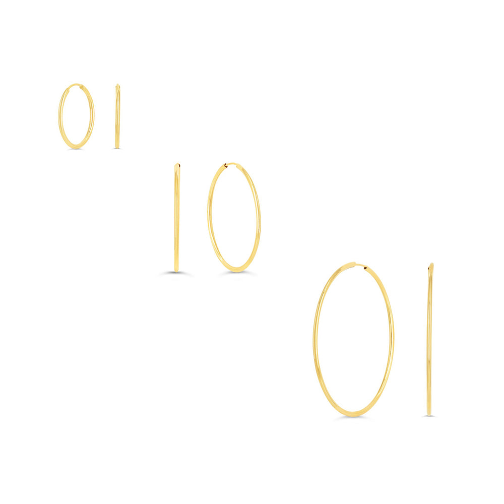Yellow Gold Sleeper Hoops