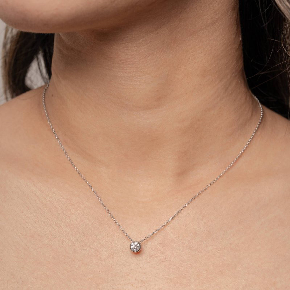 Lab-Grown Diamond Solitaire Necklace