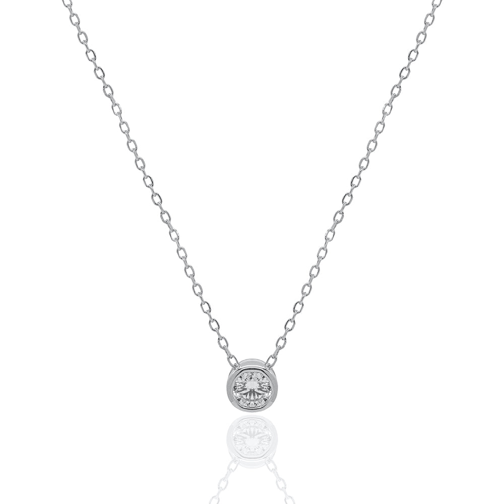Lab-Grown Diamond Solitaire Necklace