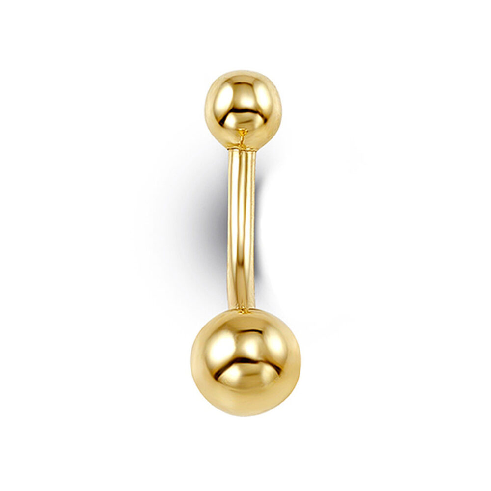 Gold Bellybutton Barbell H Williams Jewellery