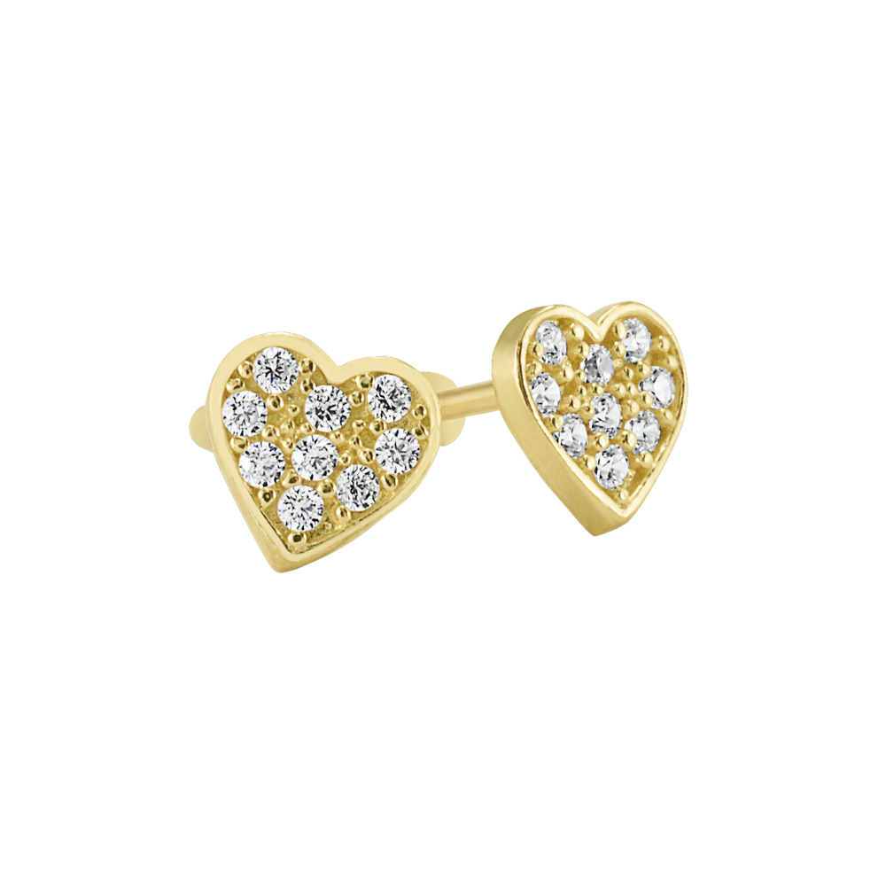 Heart Shaped Stud Earrings - H Williams Jewellery