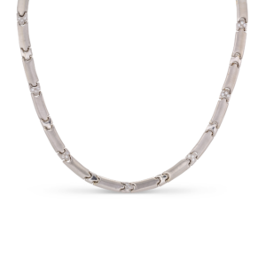 White Gold CZ Flat-Style Necklace