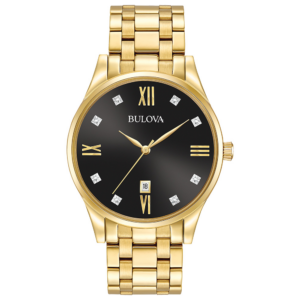 Men's Gold Tone Stainless Steel Bulova Watch