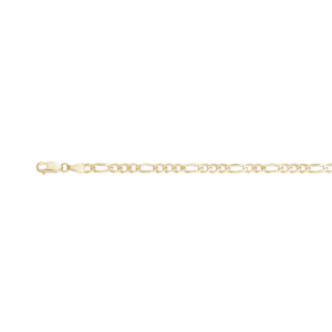 Yellow Gold Solid Flat Figaro Link Chain