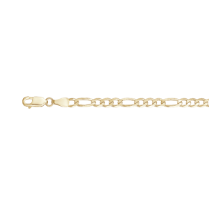 Yellow Gold Solid Flat Figaro Link Chain