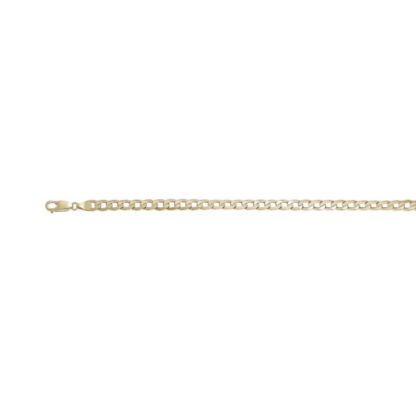 10kt Yellow Gold Hollow Flat Curb Chain