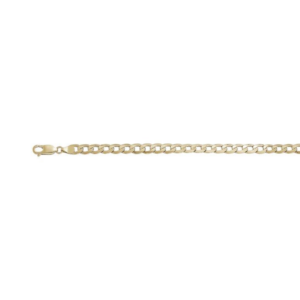10kt Yellow Gold Hollow Flat Curb Chain