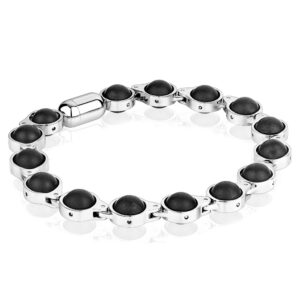 Italgem Ion-Plated Stainless Steel Beads Bracelet