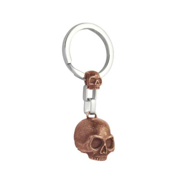 Italgem Copper Tone Skull Keychain