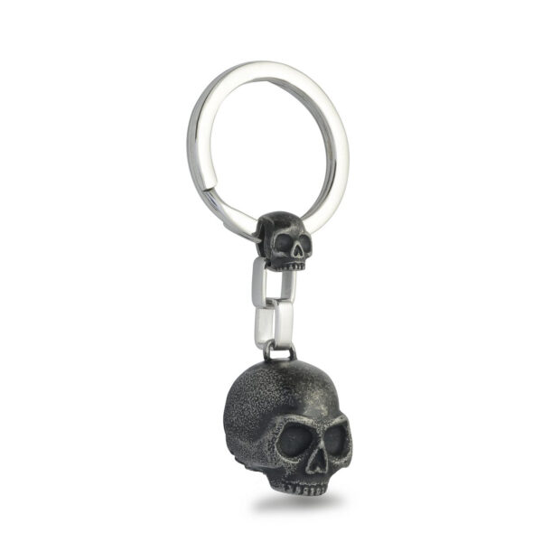 Stainless Steel Skull Keychain