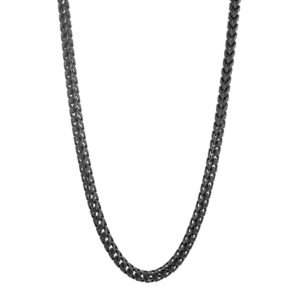 Black Stainless Steel Franco Chain
