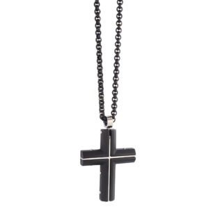 Italgem Ion-Plated Cross Necklace