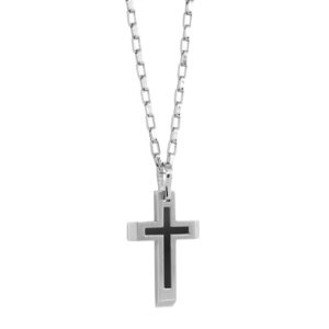 Ion-Plated Cross Necklace