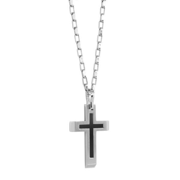 Ion-Plated Cross Necklace