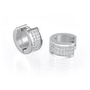 Italgem Cubic Zirconia Huggie Earrings