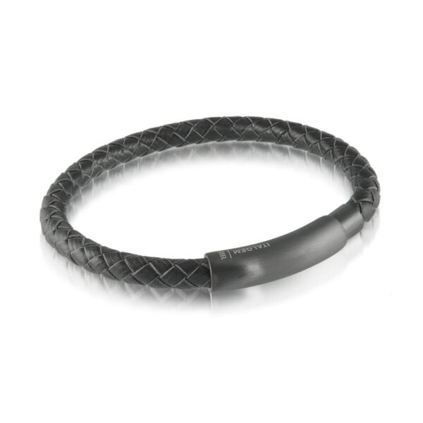 Italgem Black Leather Bracelet