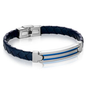 Italgem Blue Leather Bracelet