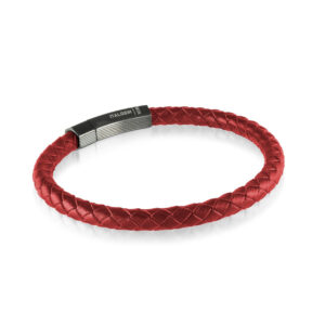 Stainless Steel and Leather Bracelet
