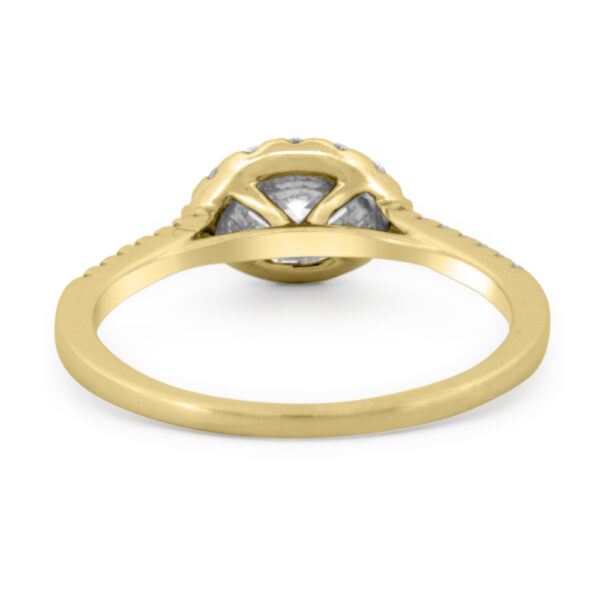 Yellow Gold Diamond Halo Engagement Ring