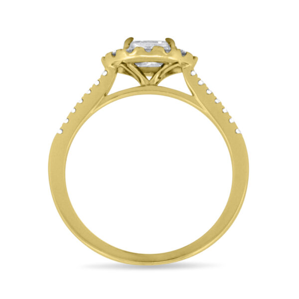 Yellow Gold Diamond Halo Engagement Ring
