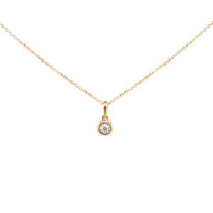 Diamond Solitaire Adjustable Necklace