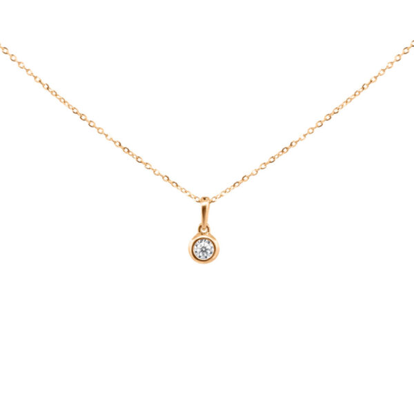 Diamond Solitaire Adjustable Necklace