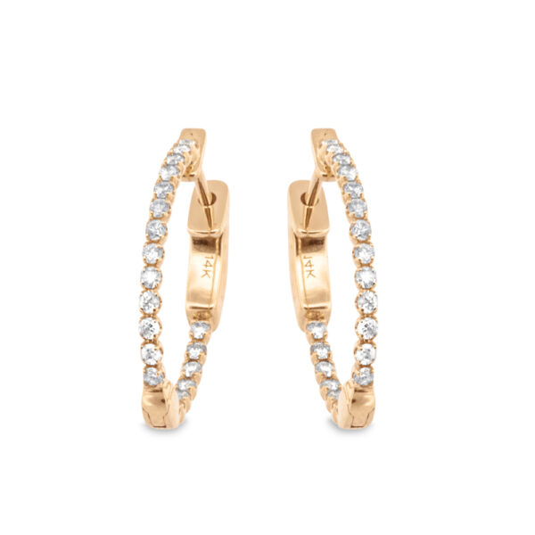 Gold & Diamond Hoop Earrings 0.50ctw