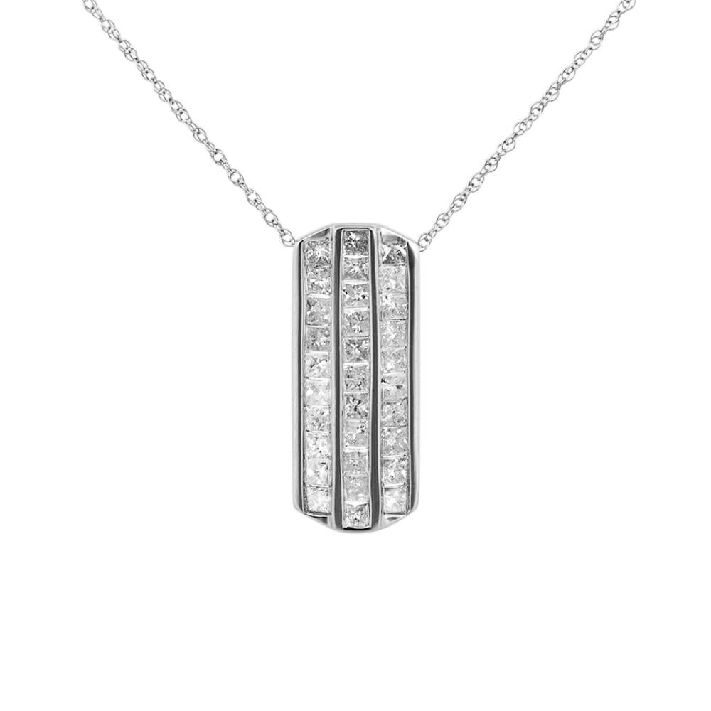 Scott Kay 2.35 Carat Diamond Platinum Bar Link Necklace - petersuchyjewelers