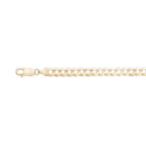 Gold Concave Curb Chain