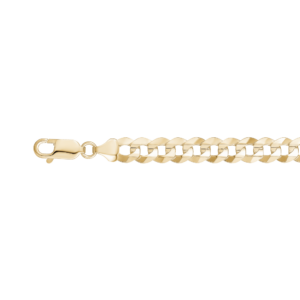 Gold Concave Curb Chain